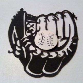 Baseball glove with stand out ball