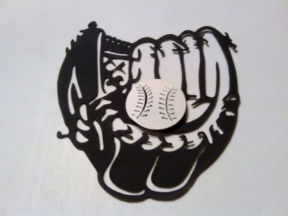 Baseball glove with stand out ball