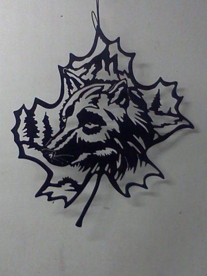 Canadian Maple Leaf with Wolf