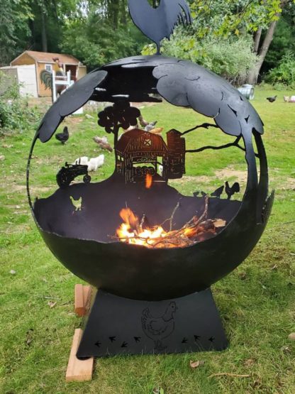 Chicken Firepit Globe