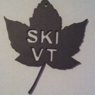 Ski Vermont Maple Metal Leaf