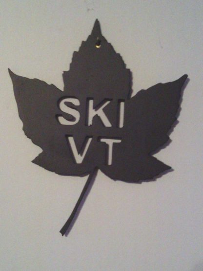 Ski Vermont Maple Metal Leaf