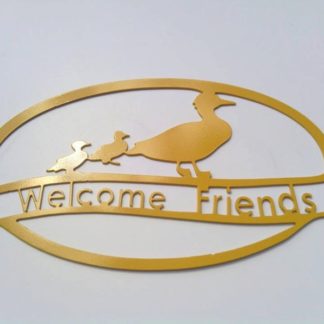 Welcome Friends Duck Wall Hanging