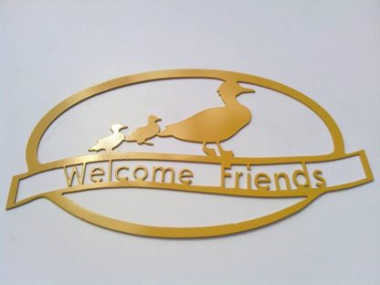 Welcome Friends Duck Wall Hanging